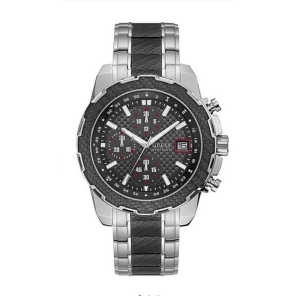 NEW GUESS Black Stripe Men's Watch